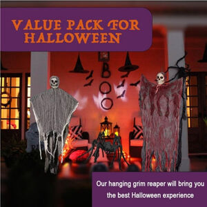 3 Pack Halloween Hanging Ghosts Skeleton Decorations